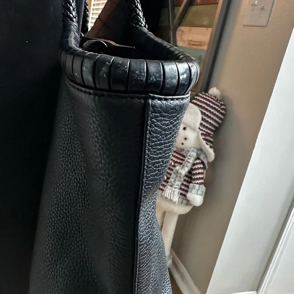 Tory Burch Large Taylor Black Pebbled Leather Tote Shoulder Bag - Picture 15 of 16